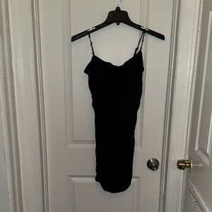 Speechless Black Mini Dress with Chain Straps